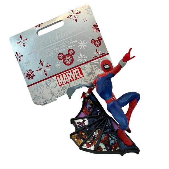 NWT Spider-Man Marvel 60th Anniversary Sketchbook Christmas Ornament Disney - Picture 1 of 4